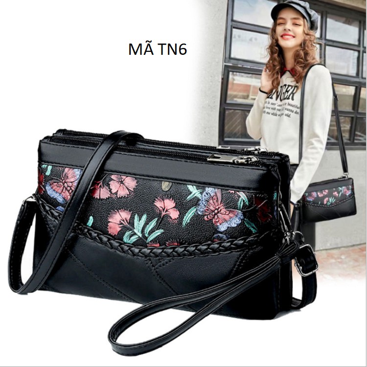 Túi đeo chéo nữ kiêm ví cầm tay Mã TN6