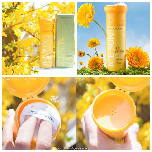 KEM CHỐNG NẮNG NATURE REPUBLIC PROVENCE CALENDULA ICE PUFF SUN SPF 50+ PA+++