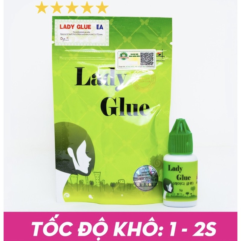 Keo nối mi Lady glue xanh-quyên quyên