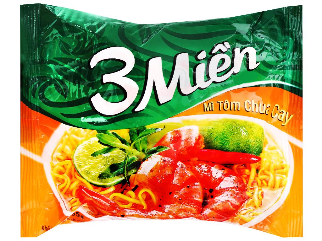 [Mã 229FMCGSALE giảm 8% đơn 500K] 30 Gói Mì 3 Miền Tôm Chua Cay 65gr