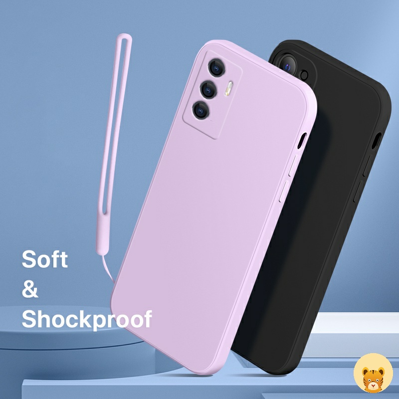 Ốp Điện Thoại Silicone TPU Mềm Với Dây Đeo Thời Trang Cho Oppo A5S A12 F9 F9 Pro