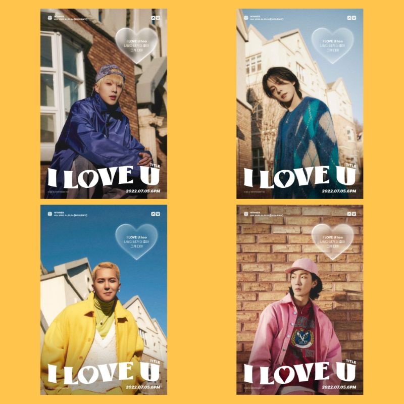 Áp Phích Nhóm Nhạc Kpop Winner 'I LOVE U' Lyric