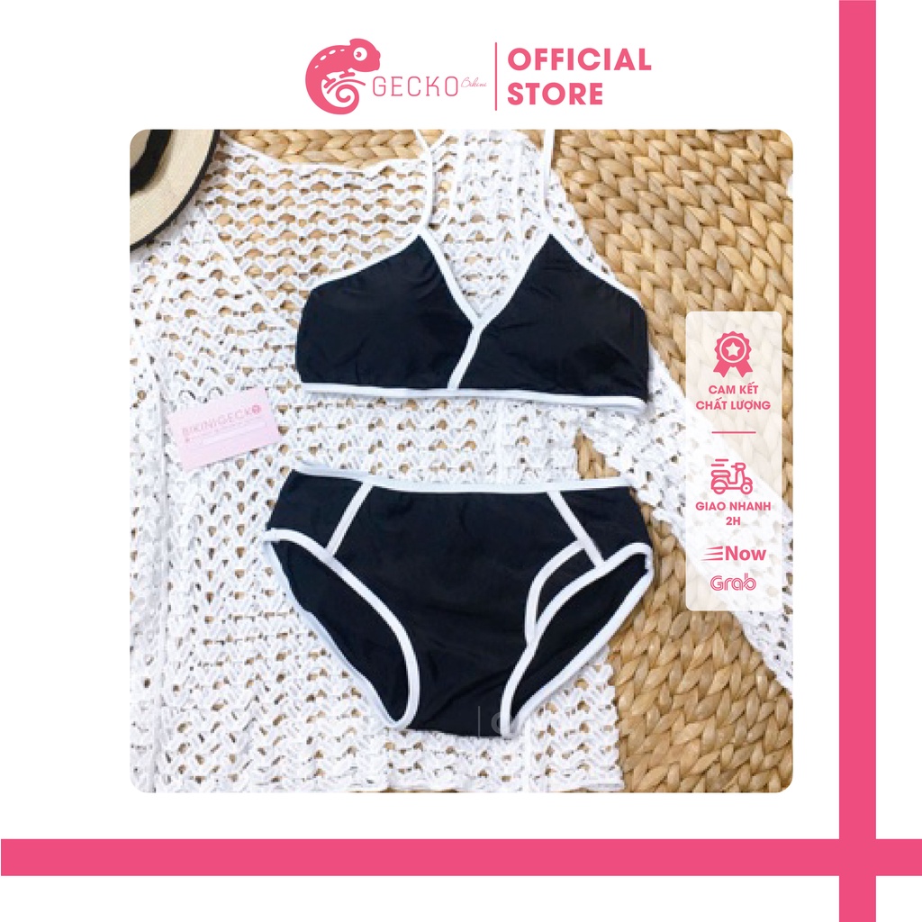 Bikini Đồ Bơi 2 Mảnh Basic Viền Trắng GK0240 (Ảnh Thật)