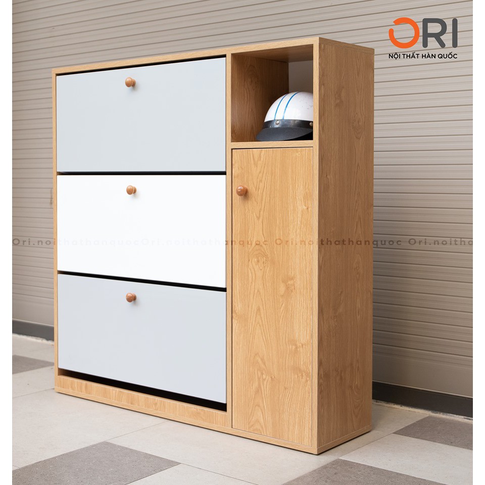 TỦ GIÀY THÔNG MINH CÓ NGĂN ĐỂ NÓN BẢO HIỂM 3 TẦNG - SHOES CABINET