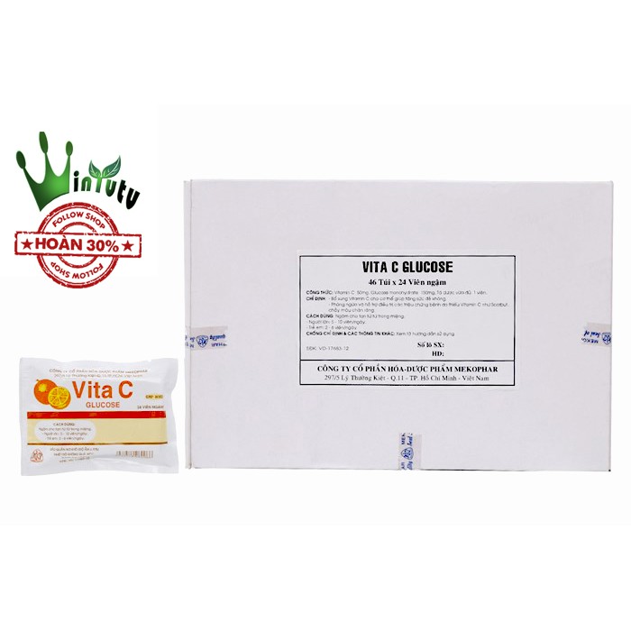 [FOLLOW SHOP HOÀN 30% XU] KẸO CAM TUỔI THƠ VITA C GLUCOSE - BỌC 24 VIÊN NGẬM | BigBuy360 - bigbuy360.vn