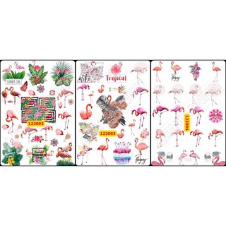 Sticker Washi A4 [ HỒNG HẠC] Dạng Lì Trang Trí Bullet Journal Siêu Đẹp  (123002-123004)