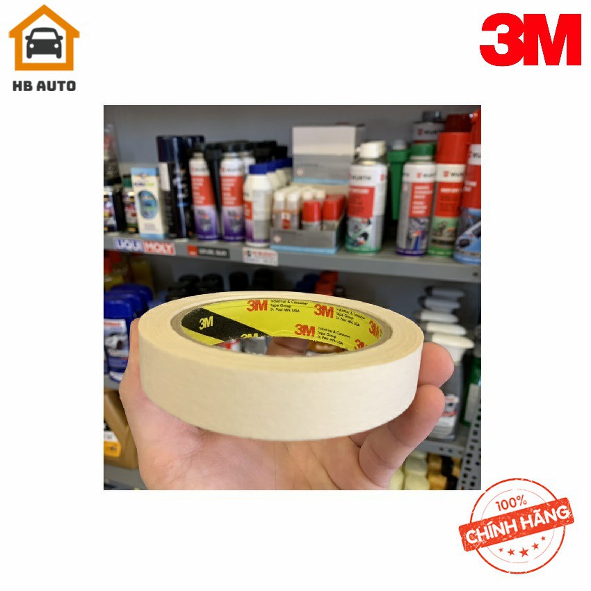 Băng keo giấy siêu dính 3M Masking Tape 2600 (20mmx30m) Trắng