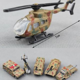 Set 5 xe quân sự bằng sắt đặc mini wheeler