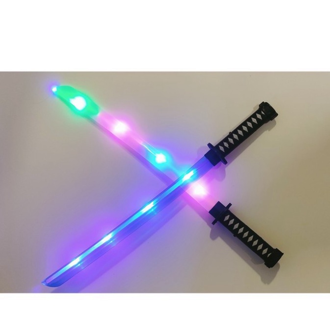 [MÀU NGẪU NHIÊN] Đồ chơi kiếm nhựa Katana - Đồ chơi kiếm katana nhựa có đèn và âm thanh có tặng kèm pin