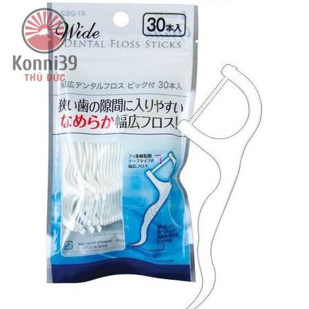 TĂM CHỈ NHA KHOA WIDE DENTAL ( GÓI 30 TĂM) - DỄ DÀNG LOẠI MẢNG BÁM(SỢI BẢN TO)