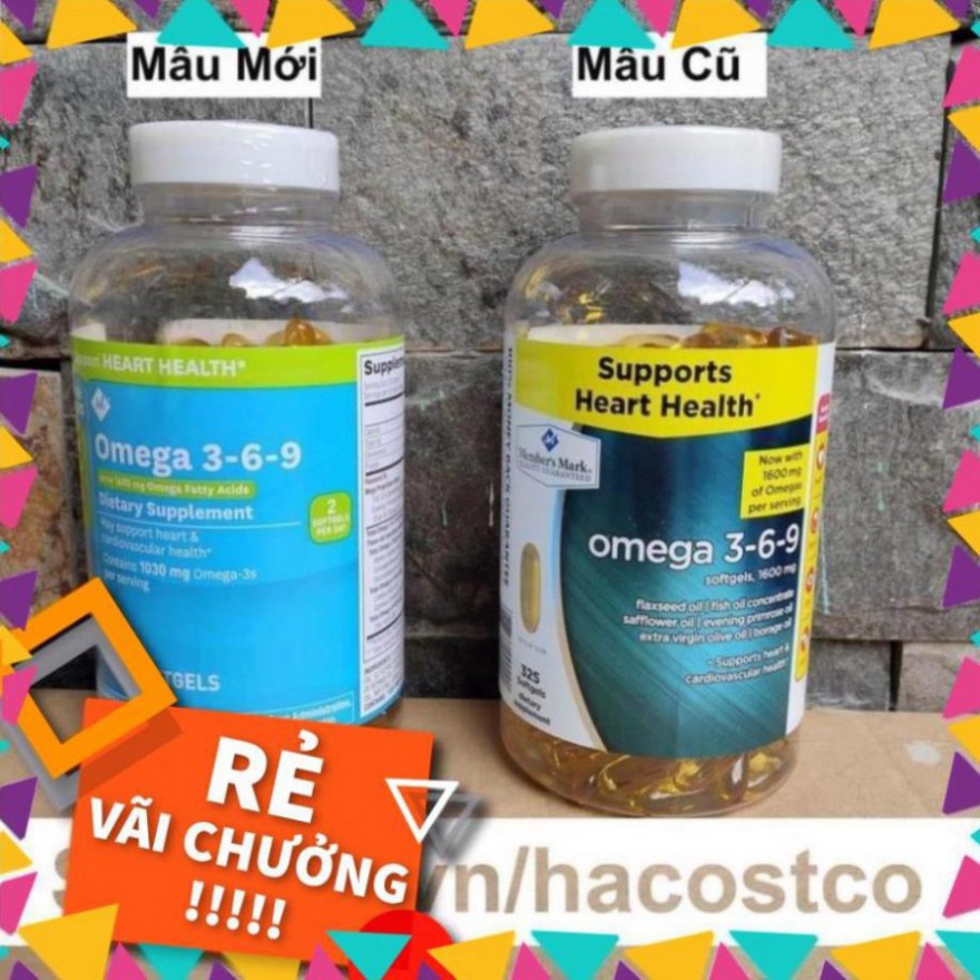 GIÁ KHỦNG 80% ( KIBO ) Viên uống Member's Mark Omega 3-6-9 Supports Heart Health 325 viên của Mỹ omega 369 GIÁ KHỦNG 80%