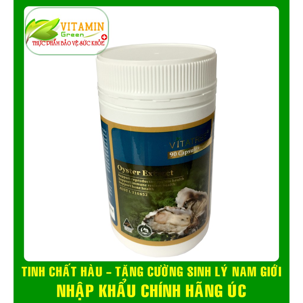 TINH CHẤT HÀU VITATREE OYSTER EXTRACT TĂNG CƯỜNG SINH LÝ NAM GIỚI (90 viên) | NHẬP KHẨU CÍNH HÃNG ÚC