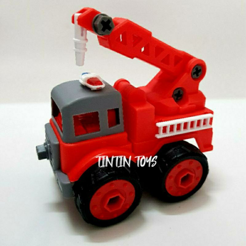 [HÀNG XIN - TO - ĐẸP- THÁO LẮP] Túi đồ chơi 4 xe công trình cho bé tập tháo lắp