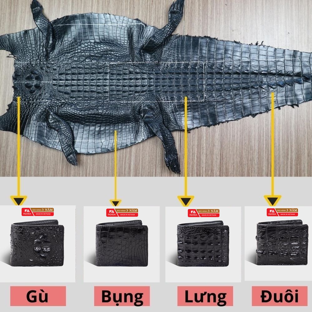 Ví nam da cá sấu FADODA FCW03G