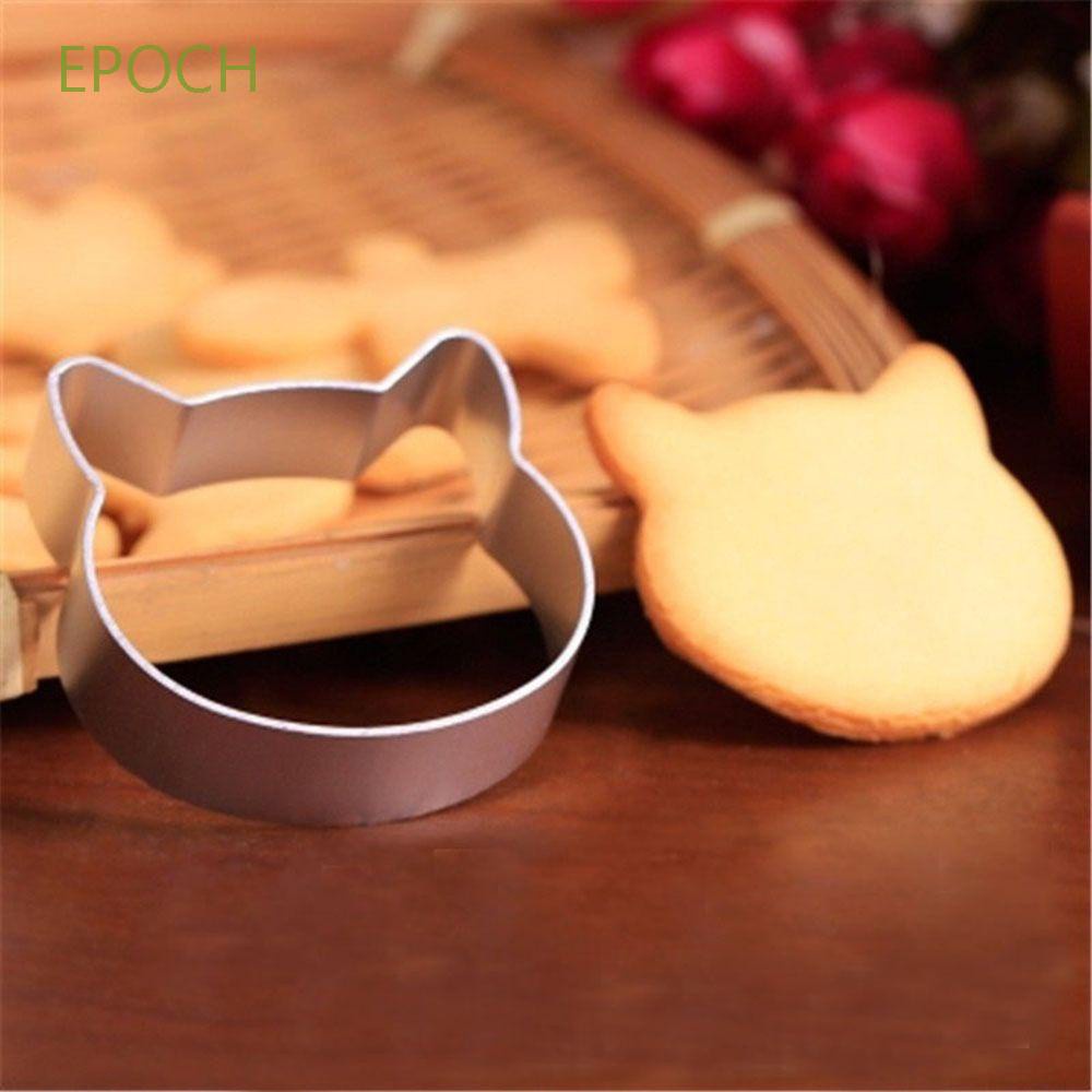 Bộ 2 khuôn làm bánh hình mèo 3D bằng nhôm nhiều màu sắc tiện dụng Epoch