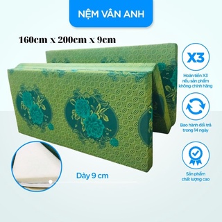 Nệm bông ép gấp 3 dày 9 cm gọn nhẹ nhiều kích thước Hàn Quốc 1m6