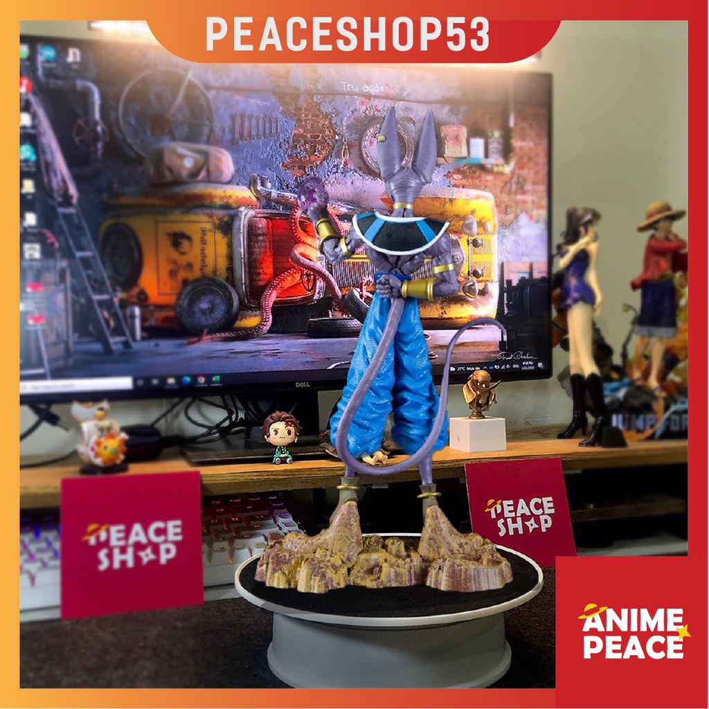Mô hinh Dragon Ball Z Beerus - Có hộp - Thần hủy diệt - Figure Anime Manga - Decor trang trí nhà cửa - MH93
