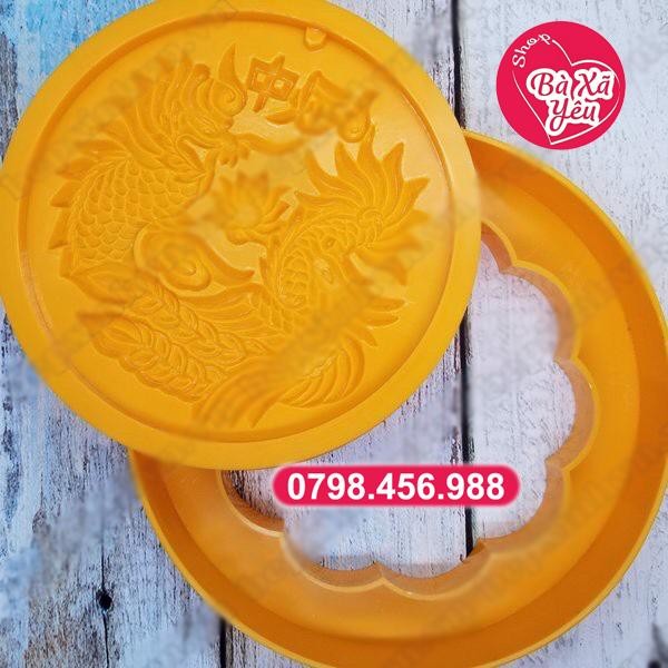 Khuôn bánh trung thu , ép xôi rồng phượng 500g - BX2465