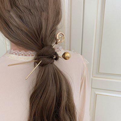 Trâm cài tóc nữ Hình Cầu Vòng O Móc phụ kiện tóc phong cách cá tính ngẫu nhiên mẫu