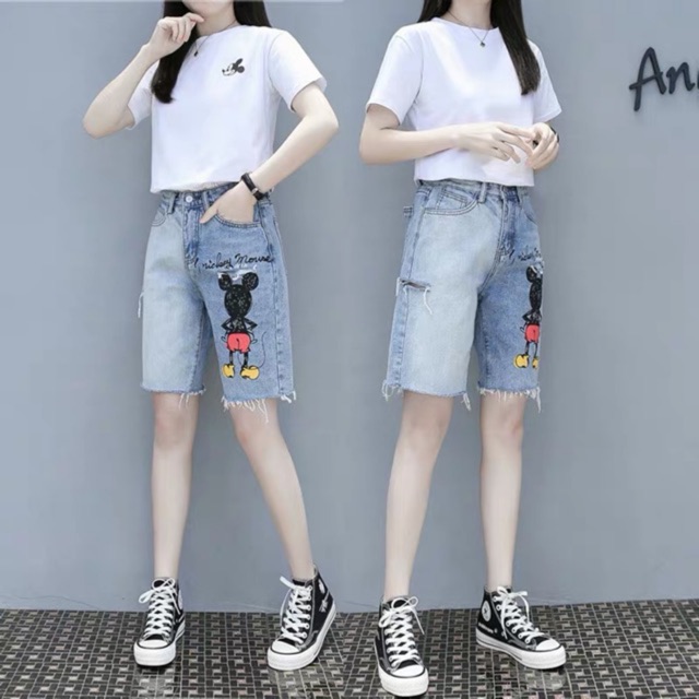 Quần ngố / lửng / 5 tấc BIG SIZE in hình ngộ nghĩnh dễ thương 3407