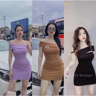ĐẦM BODY LỆCH VAI ,ĐẦM LỆCH VAI MẶC ĐƯỢC 2 KIỂU