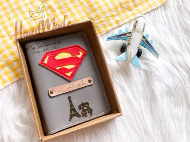 (Chat chốt tên-chọn màu)vỏ hộ chiếu Avengers ( passport cover supermen) - bọc hộ chiếu marvel