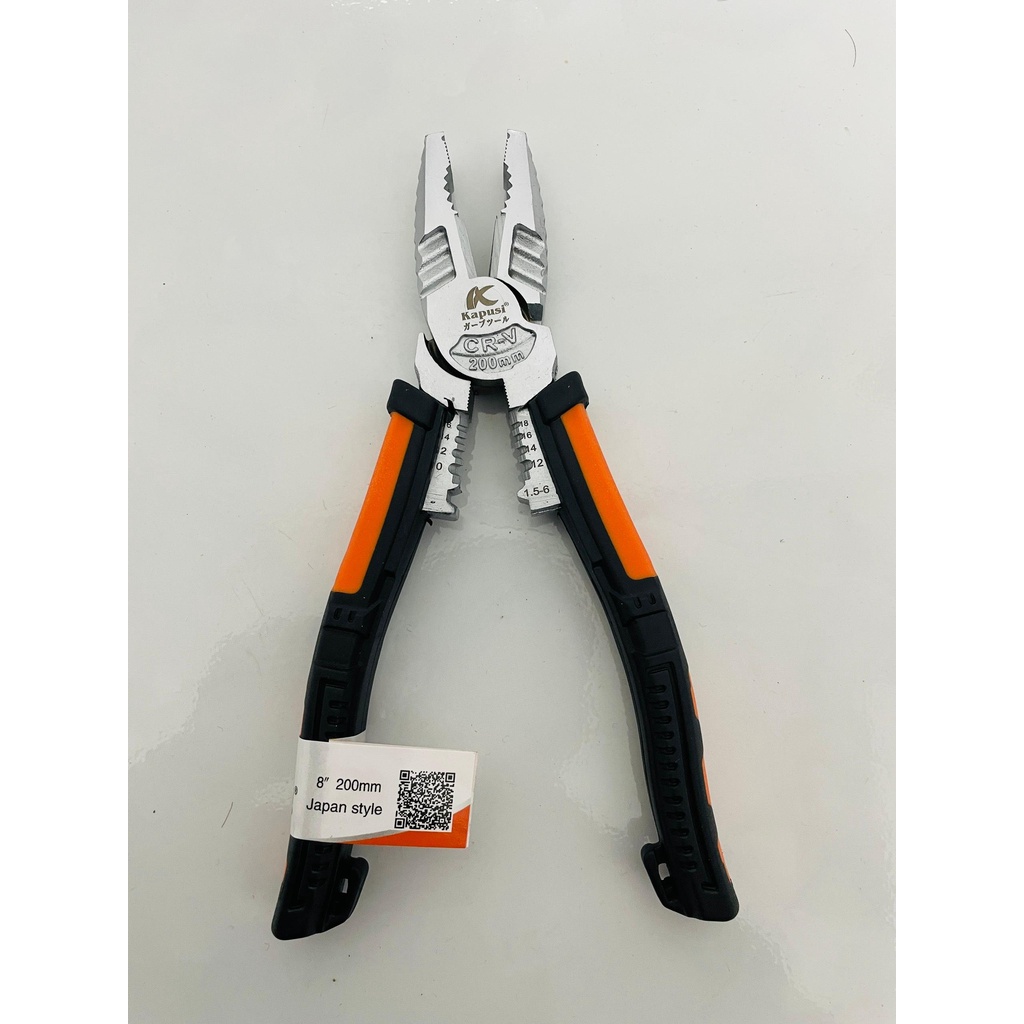 Kềm đa năng 8 inch cao cấp hiệu Kapusi Nhật Bản chất liệu thép CRV Bảo hành 12 tháng