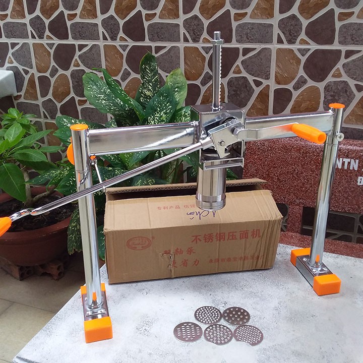 Dụng Cụ Ép  Làm Mì, Bún, Bánh Canh Hàng Inox cao cấp - Kitchen pasta noodle maker press machine making ramen noodle make