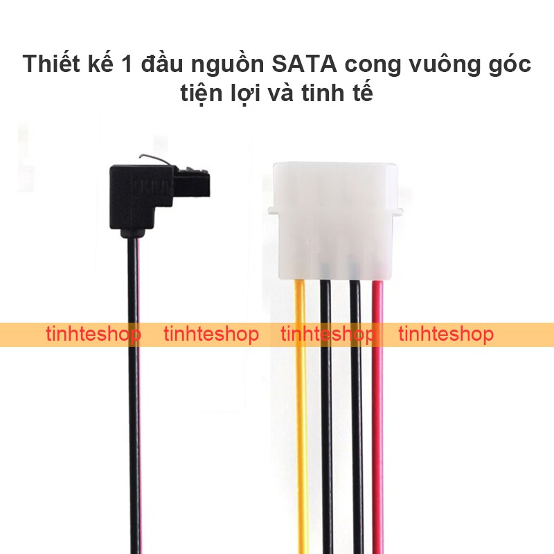 Cáp nguồn SATA IDE ATA Molex sang SATA - Dây nguồn ổ cứng SATA từ 4PIN IDE ra SATA 20Cm