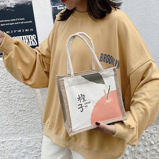 Túi đựng cơm trưa 2022 có khóa kéo in họa tiết xinh xắn phong cách nhật bản