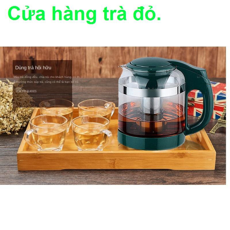 > dung tích lớn 2.5L Bộ ấm trà thủy tinh đun nước mát nồi có toadhộp1