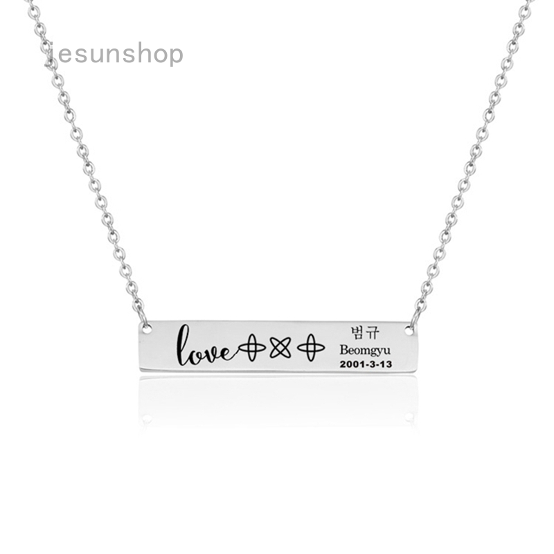 Vòng cổ Mặt Chữ Txt Cho Fan Kpop