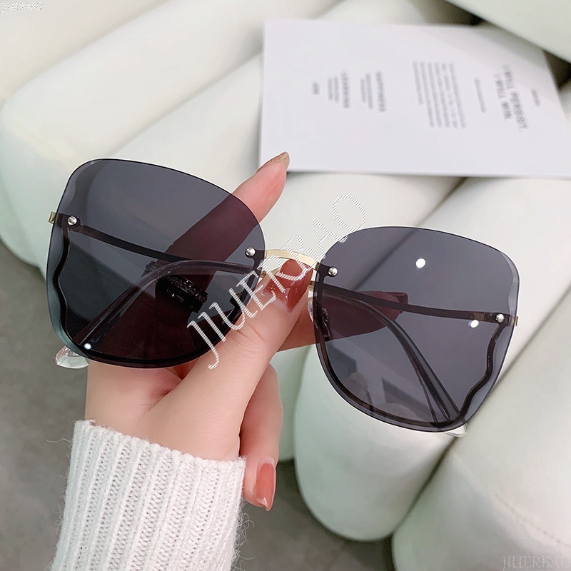 Kính Mát Gọng Kim Loại Không Viền Mới Cho Nữ