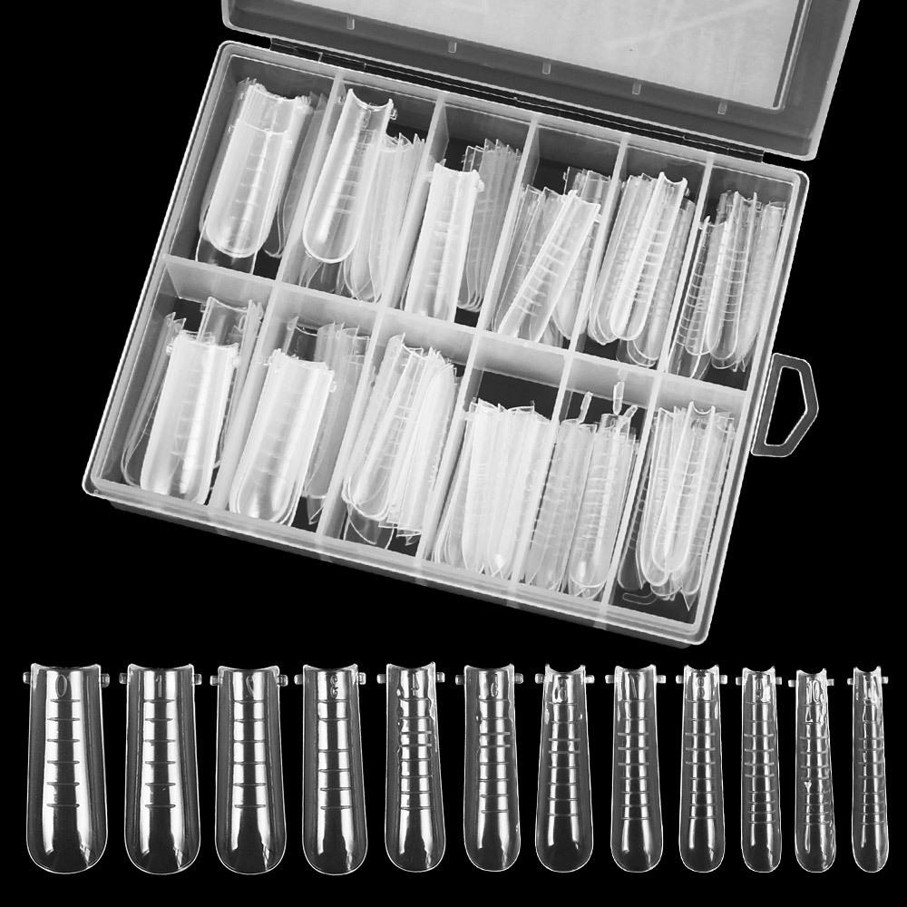 OCEANMAP Bộ Móng Tay Giả Bằng Nhựa Che Phủ Toàn Diện Kèm Hộp Đựng