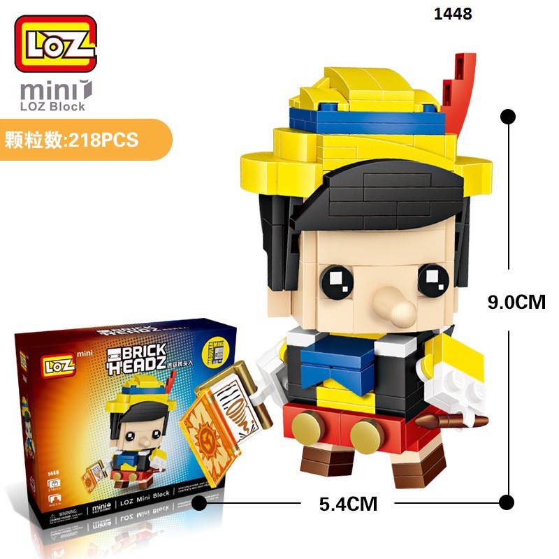 BILEGOX Lego mini Loz-1443-1452 nhân vật hoạt hình NLG0085