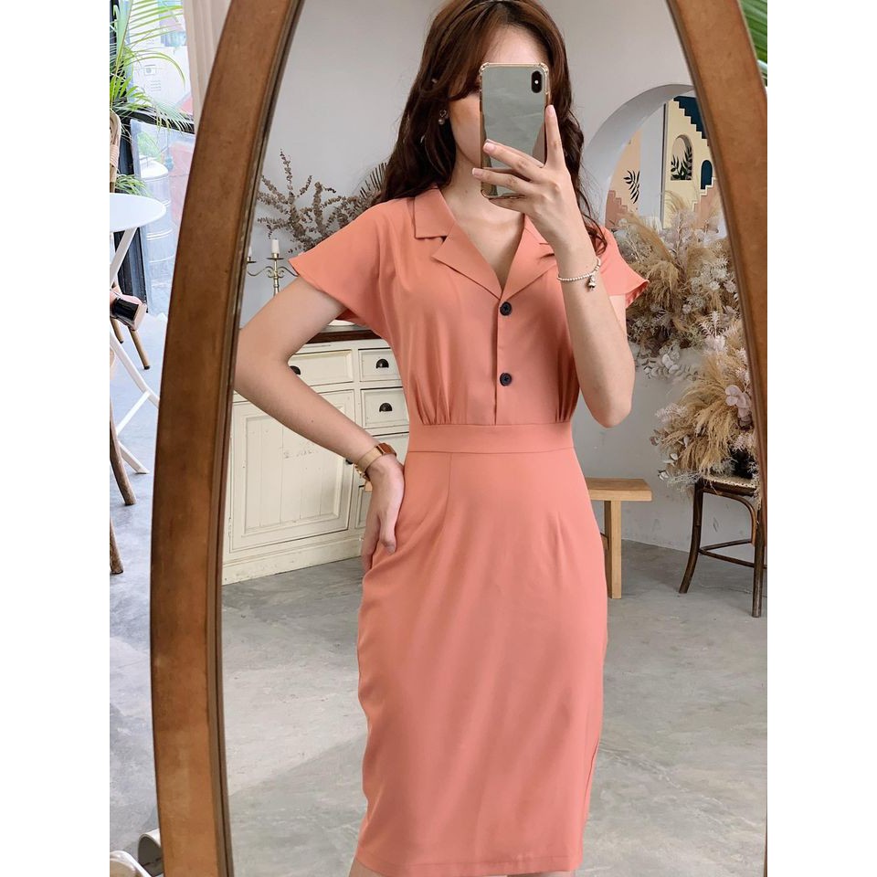 VÁY THIẾT KẾ CỔ VEST DÁNG ÔM ĐẸP, LỊCH SỰ | BigBuy360 - bigbuy360.vn