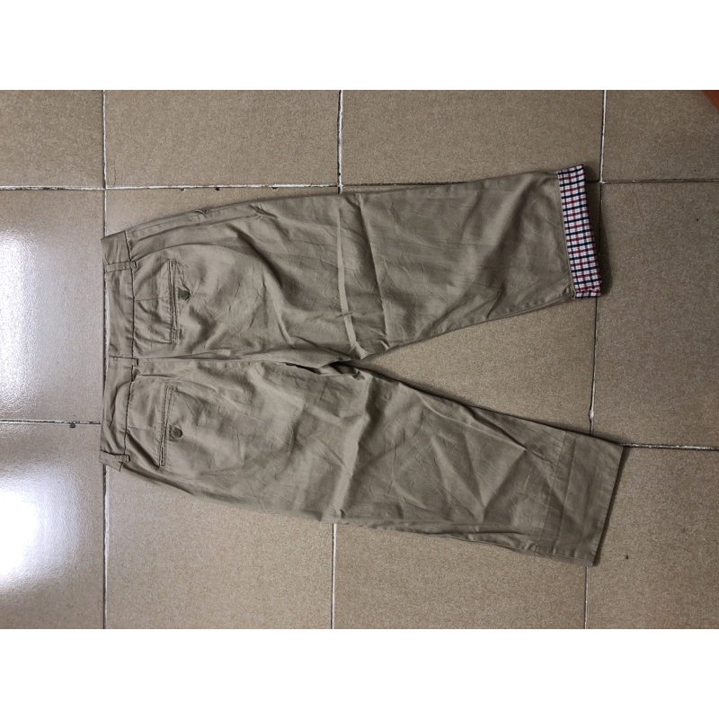 Size 29 to 30 quần thô kaki nam nữ form baggy màu be mới cao xắn gấu 2hand