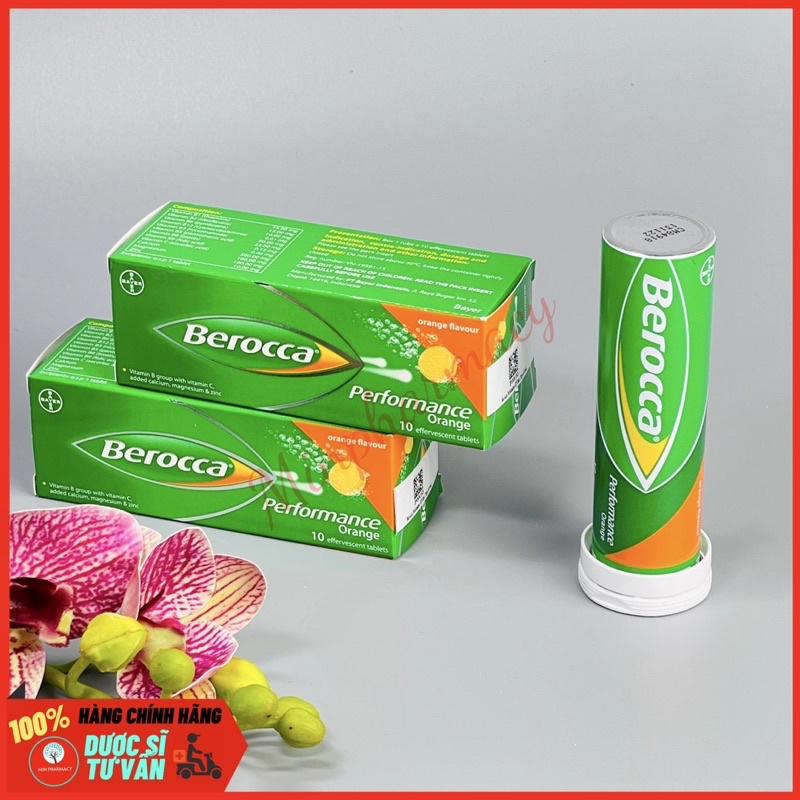 Viên sủi BEROCCA PERFORMANCE  Bayer Tăng cường chuyển hoá và Sức đề kháng tuýp 10viên- Minpharmacy