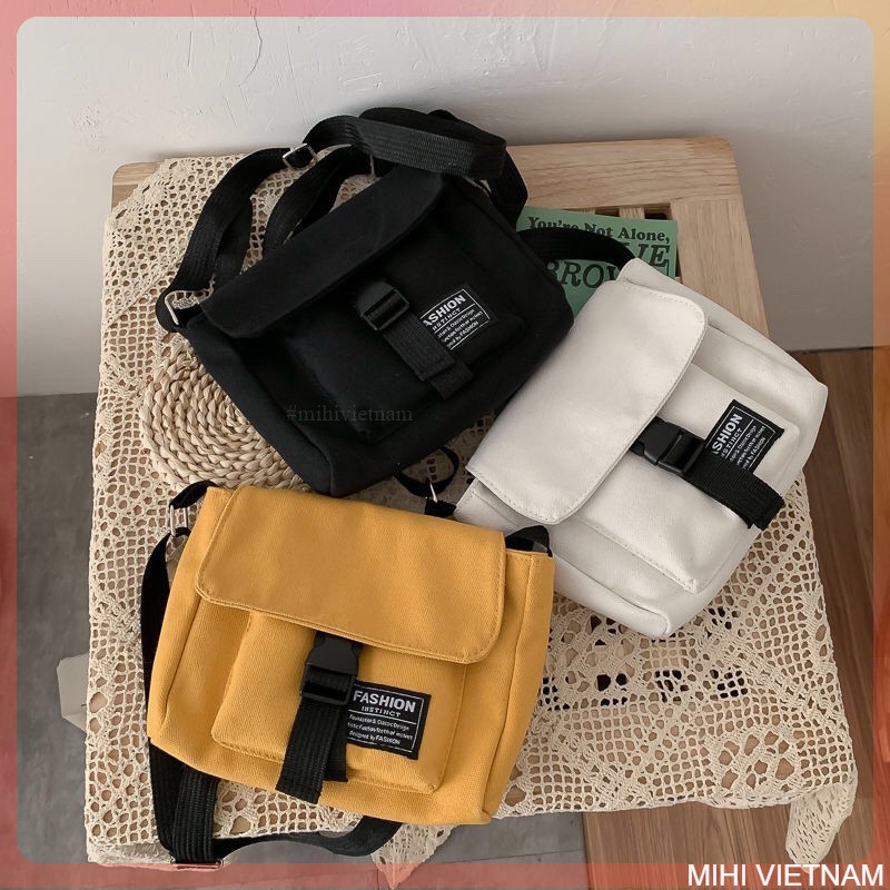 Túi Đeo Chéo Canvas Fashion Thời Trang Hàn Quốc Học Sinh Sinh Viên Đi Học , Đi Chơi