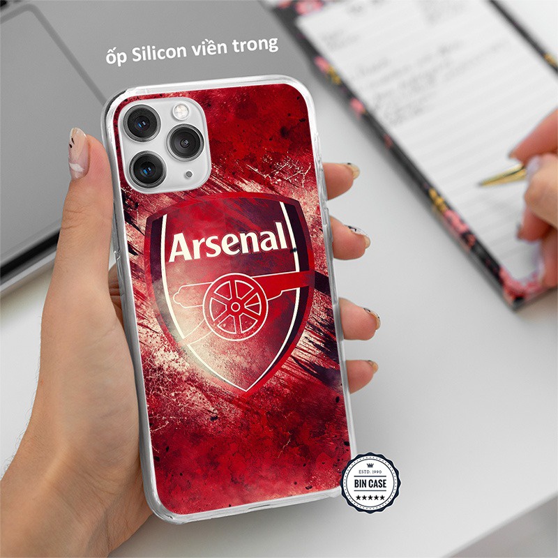 ⚽Ốp Điện Thoại iPhone Logo Arsenal ⚽Ốp Màu Đỏ Thiết Kế Đẹp iphone 13 12 11 Pro Max 6s 6 7 8 Plus X Xr Xs Max BONGDA101