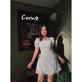 Đầm mắc cáo đan dây trắng xb