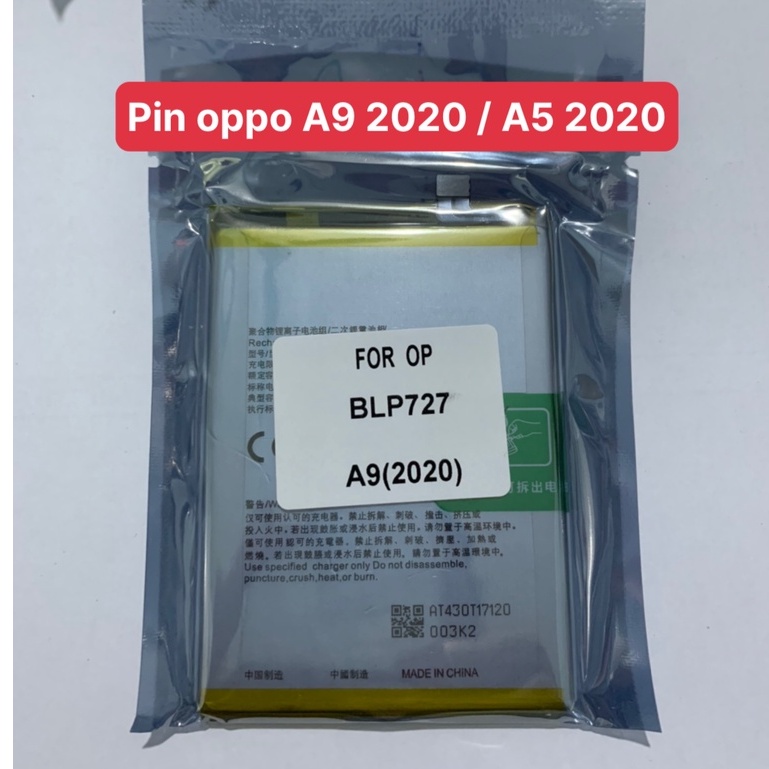 pin oppo A5 2020 / A9 2020 / BLP727 xịn 5000mAh