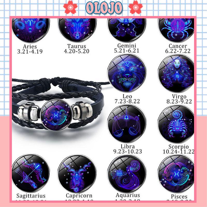 🌼Vòng Tay Phát Quang Họa Tiết 12 Chòm Sao Độc Đáo Cho Nam Nữ