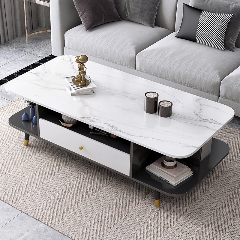 Bàn trà sofa, Bàn cà phê vân cẩm thạch sang trọng, thời thượng shop BLUE HOUSE – H151