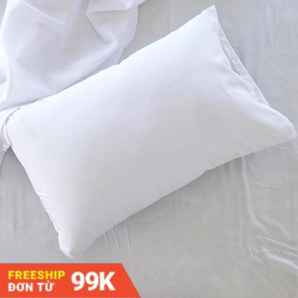 Vỏ gối RIOTEX cotton trắng trơn T300 40x60 và 50x70cm