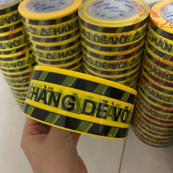 COMBO 6 CUỘN  CUỘN Băng Dính Logo Hàng Dễ vỡ Loại Mỏng Giá Rẻ Hà Nội
