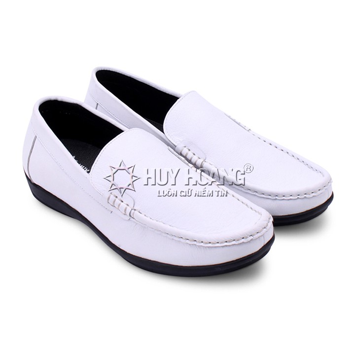 Giày mọi nam da bò màu trắng PH7117