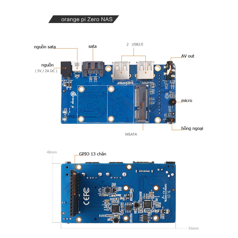 Bo mở rộng NAS cho Orange PI Zero | WebRaoVat - webraovat.net.vn