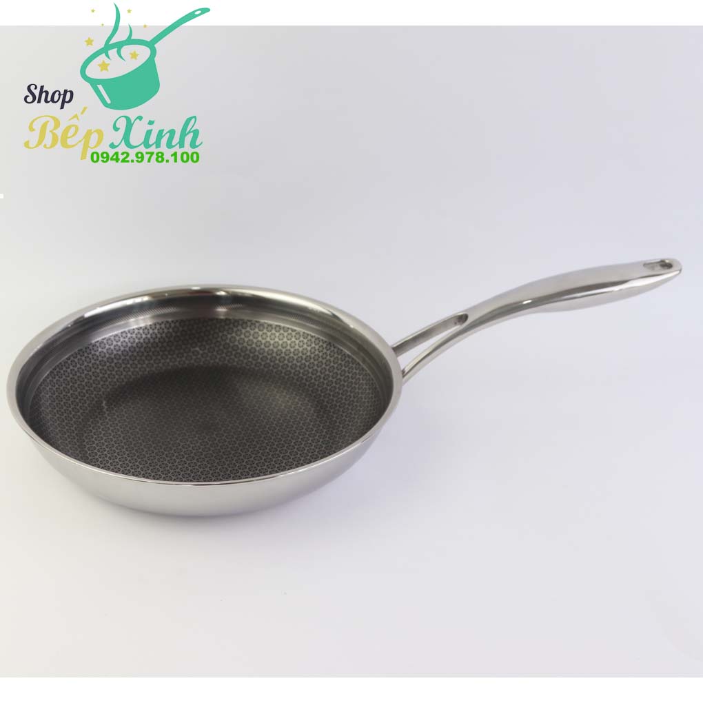 Chảo Tổ ong Black cube Bếp Từ Cào Không Xước KimsCook Hàn Quốc inox 304  - 20cm/22cm/24cm/26cm/28cm/30cm/32cm