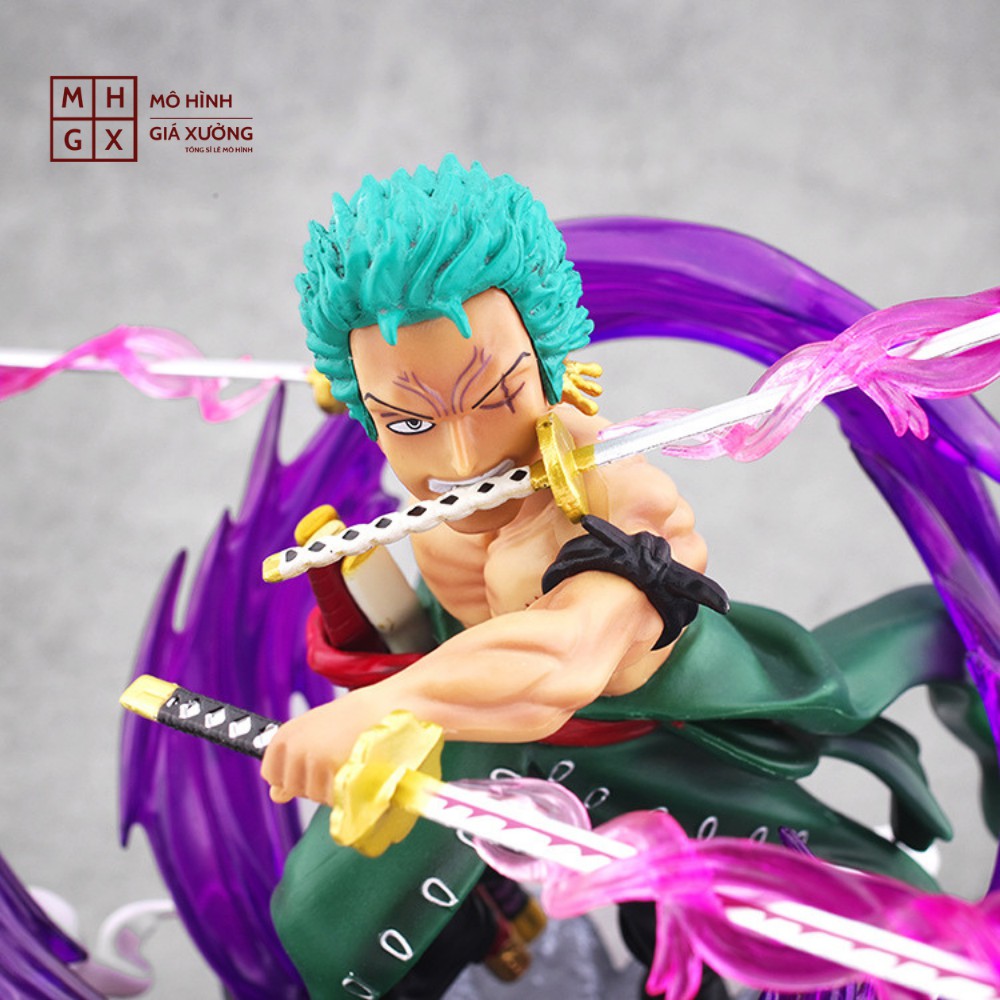 Mô Hình Roronoa Zoro Tam Kiếm Cao 10cm 3000 thế giới Trạng thái chiến đấu - Figure Tượng One Piece Vua Hải Tặc